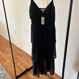 And Now This Black Spaghetti Strap Dress